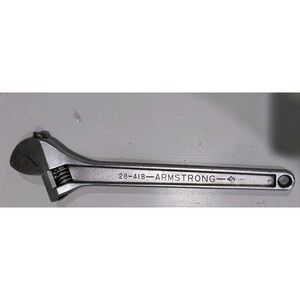 Vintage Armstrong 28-418 18" 460mm adjustable wrench made in USA